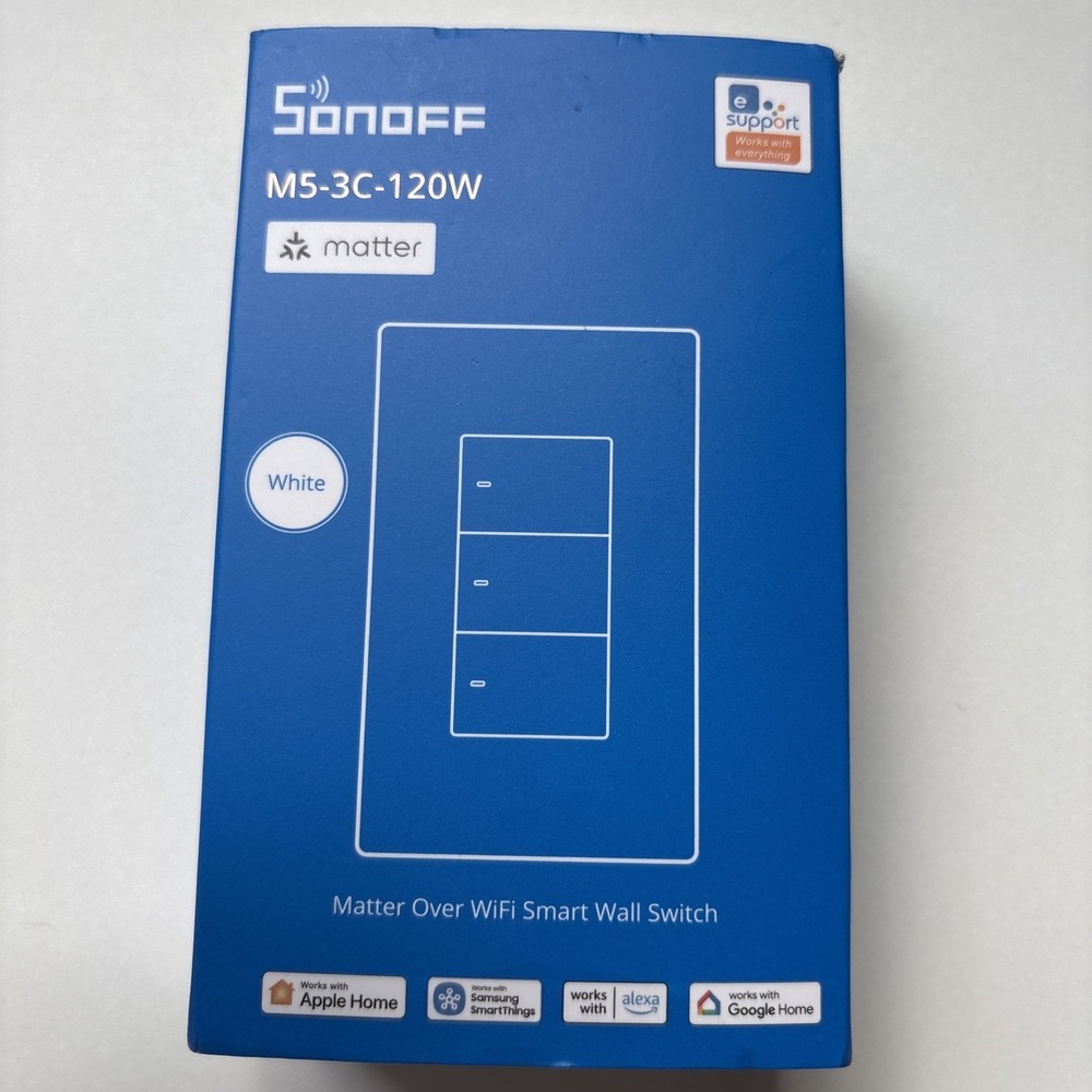 SONOFF SwitchMan M5-3C-120 Smart Wall Switch 3-Gang 120V WiFi Matter 3 Channel U